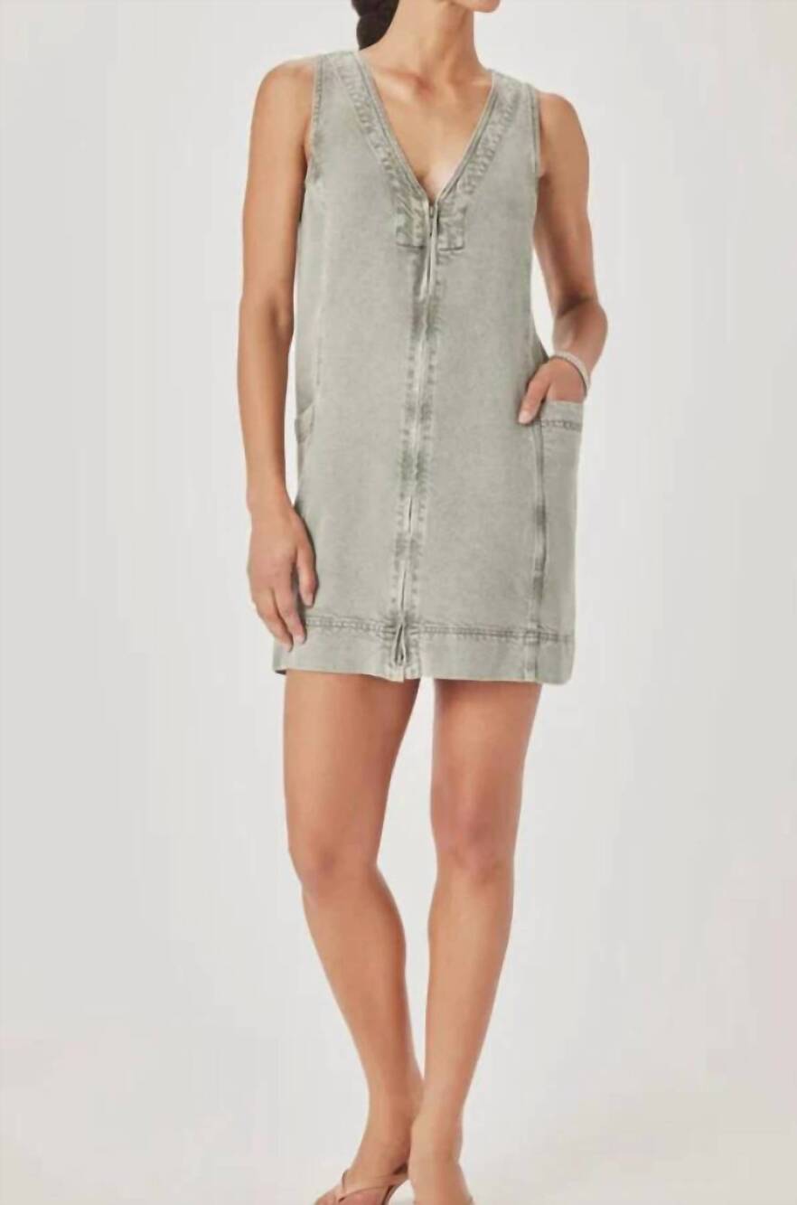 NEW SPLENDID lounge denim mini dress in eucalyptus